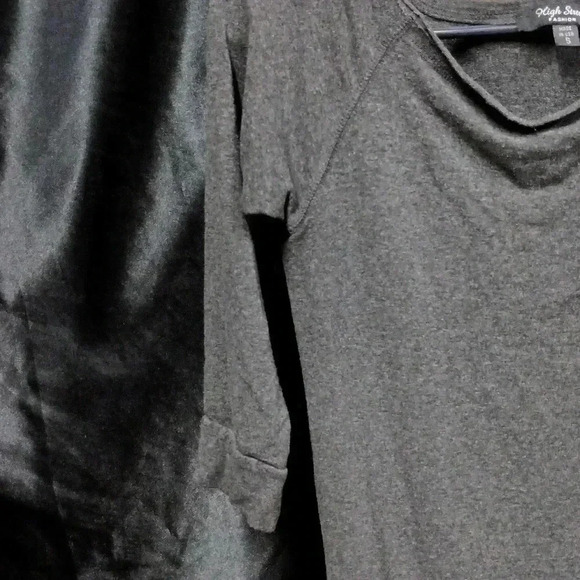 3/4 sleeve length dark gray size small midi dress - Picture 4 of 7